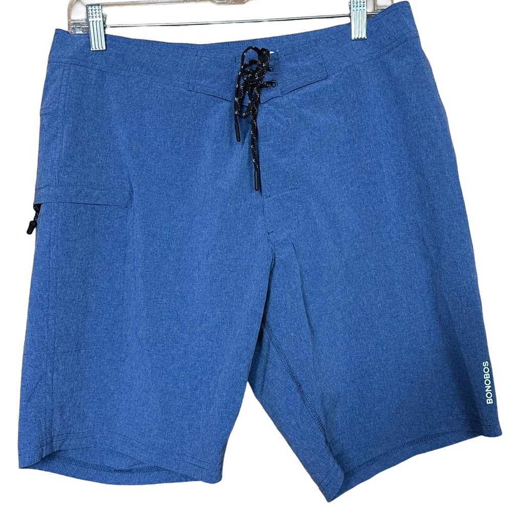 Bonobos Blue 9” Inseam Beach Surf Swimsuit Swim Trunks Mens 32 Waist